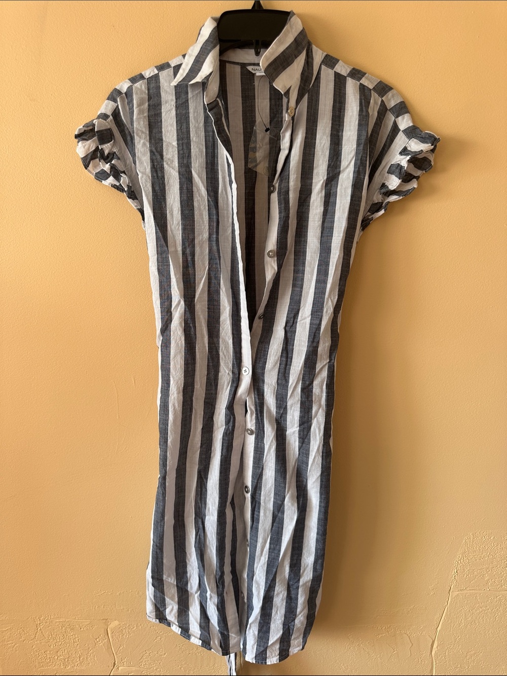 100% Cotton Nautica Striped Shirt Dress / Beach Cover-Up | Size XS